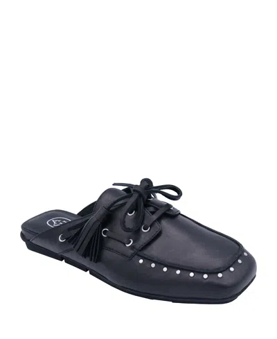 Ash Bavaria Studded Lace-up Mule In Black