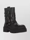 Ash Straps Buckle Boot In Black