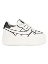 Ash Low Top Leather Platform Sneakers In White