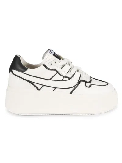 ASH WOMEN'S LEATHER PLATFORM SNEAKERS