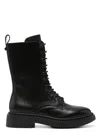 Ash Chunky Sole Ankle Boots With Round Toe In Black