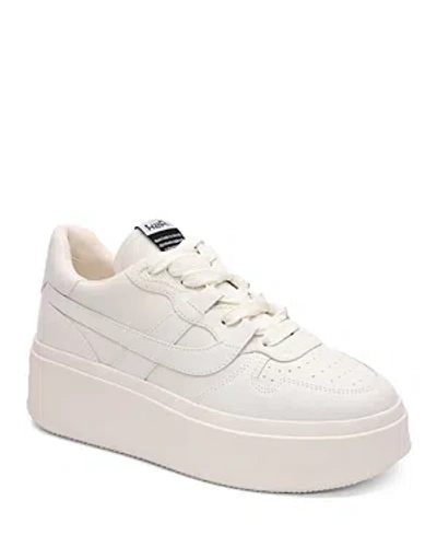 Ash Women's Match Lace Up Low Top Platform Sneakers In Off White
