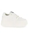 Ash Women's Mitch Suede & Leather Platform Sneakers In White