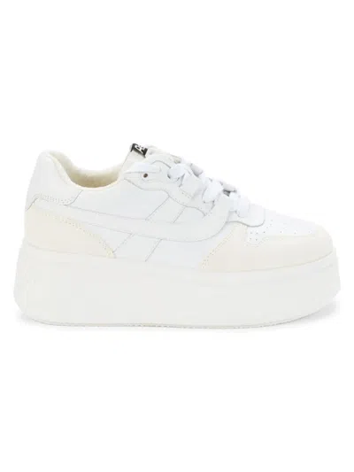 Ash Women's Mitch Suede & Leather Platform Sneakers In White