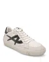 Ash Moonlight Studs Beige White Black Off White Leather Trainers In Beige/black