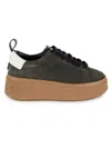 Ash Women's Move S Suede & Leather Low Top Platform Sneakers In Bistro Gardenia
