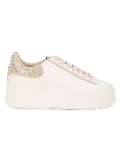 Ash Women's Move Strass Leather Platfrom Sneakers