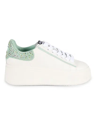 Ash Women's Move Strass Leather Platfrom Sneakers