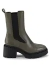Ash Nile Leather Boot In Leaf