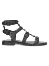 Ash Women's Pacific Leather Gladiator Flat Sandals