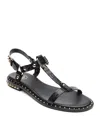 Ash Patsy Stud Ankle Strap Sandal In Black