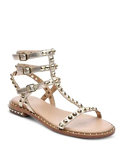Ash Women's Play Strappy Studded Sandals In Light Gold