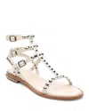 Ash Play Studded Gladiator Sandal In Talc