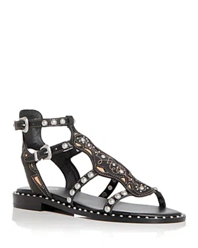 Ash Plaza Cage Sandal In Black