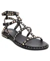 Ash Stud-embellished Leather Sandals In Black