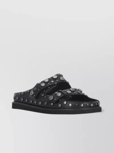 Ash Women's Round Toe Studded Flat Sandals