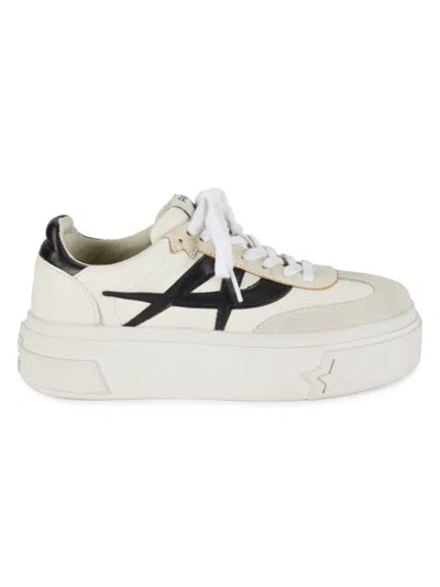ASH WOMEN'S STARMOON LEATHER LOW TOP PLATFORM SNEAKERS