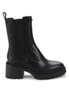 Ash Women's Nico Bis Studded Block Heel Booties In Black