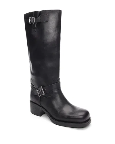 Ash Trinidad High Heels Boots In Black Leather In Sonora Black