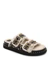 Ash Women's Utah Embellished Buckle Sandals In Black/tofu