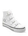 Ash Virgin Leather High Top Platform Sneaker In White