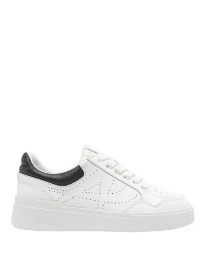 Ash Fun White Black Perforated Slab Sole Trainers