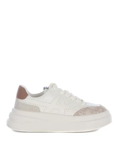 Ash Calfskin Trainers In White