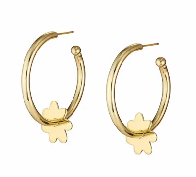 Asha Hoop Earrings In Gold