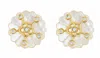 Asha Isabel Stud Earrings In Ivory