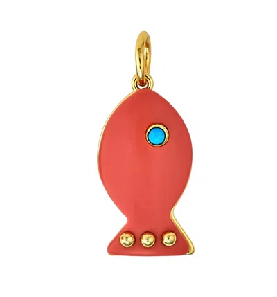 Asha Madaket Fish Charm In Coral