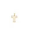 Asha Mini Letter Charm - T In Gold In Gold