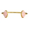 Asha Sankaty Cuff In Pink Coral In Gold