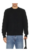 Asher Andre Cable Knit Sweater In Multi