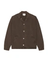 Asher Caleb Canvas Jacket In Brown