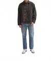 Asher Cam Work Jacket In Vintage Black In Brown