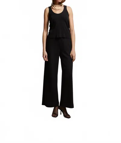 Asher Cassie Interlock Wide Leg Pants In Black