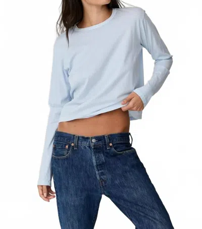Asher Ellie Long Sleeve Tee In Ice Blue In Multi