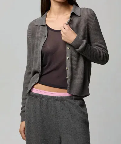 Asher Eloise Cardigan In Iron In Gray