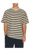 Asher Enzo Stripe Tee Bisque In Multi
