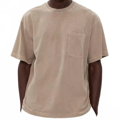 Asher Ethan Pocket Tee In Bisque In Brown