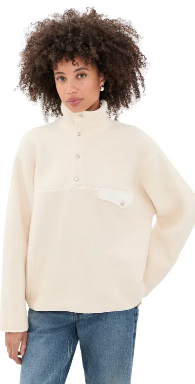 Asher Fiona Polar Fleece Pullover Parchment In Neutral