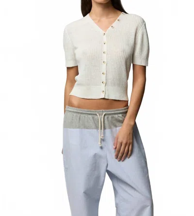 Asher Ingrid V Cardigan In White In Neutral