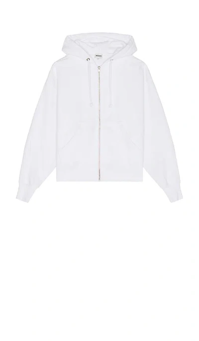Asher Isaac Zip Hoodie In White