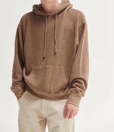 Asher Joseph Boucle Hoodie In Mushroom