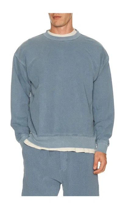 Asher Kane Crew Neck Sweatshirt In Blue