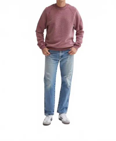 Asher Leo Reverse Crewneck In Raisin