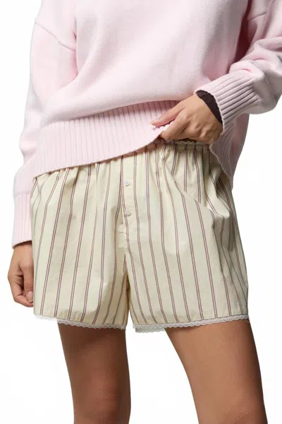 Asher Luna Poplin Short In Misty Rose In Neutral