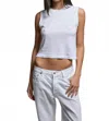 Asher Maya Muscle Tee In White In White