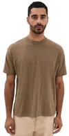 Asher Noah Cotton Linen Tee Mushroom In Mushroom