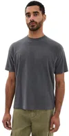 Asher Noah Cotton Linen Tee Vintage Black In Vintage Black